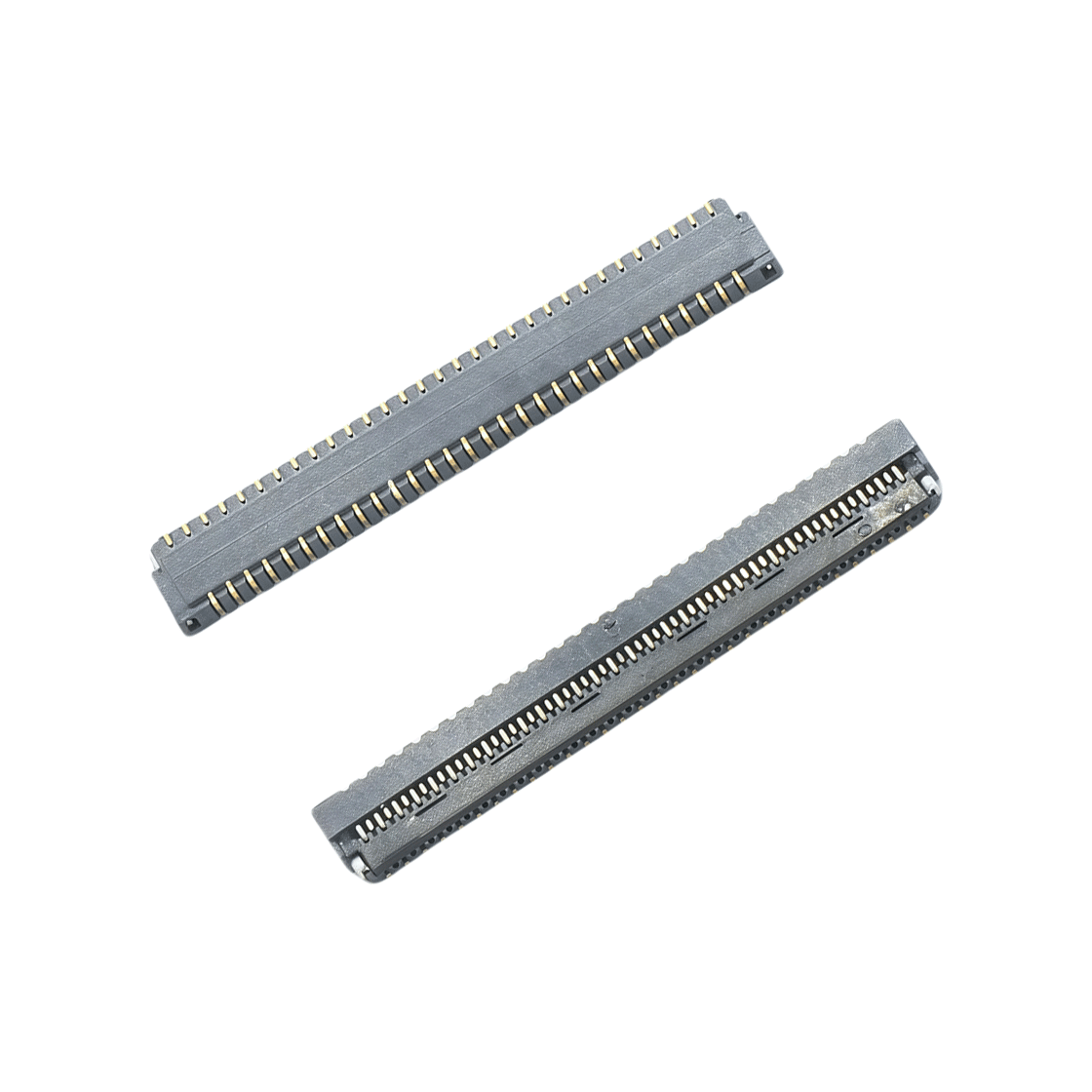 Pitch 0.30mm 90°H1.00mm 卧式下接前掀盖 SMT型 FPC 61pin 黑色 镀半金1u",其它区域镀镍